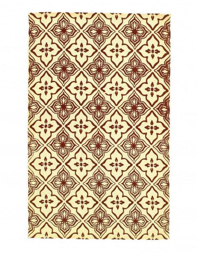 Canvello Red color Print out Modern rug 3'2'' X 5'1'' - Canvello