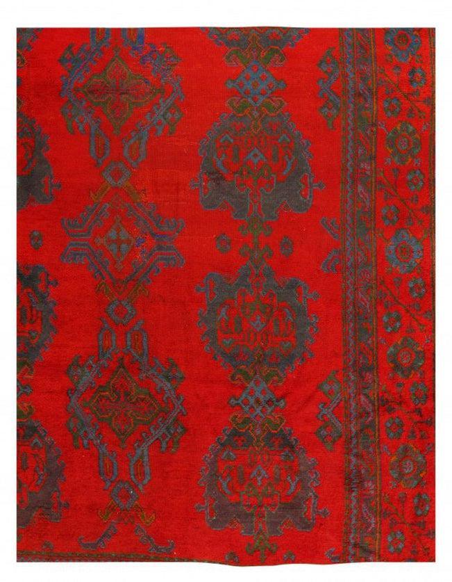 Canvello Red Fine Hand knotted Antique Oushak 16'4'' X 18'6'' - Canvello