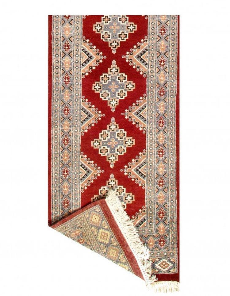 Canvello Red Fine Hand Knotted Bokhara Runner 2'7'' X 11'5'' - Canvello