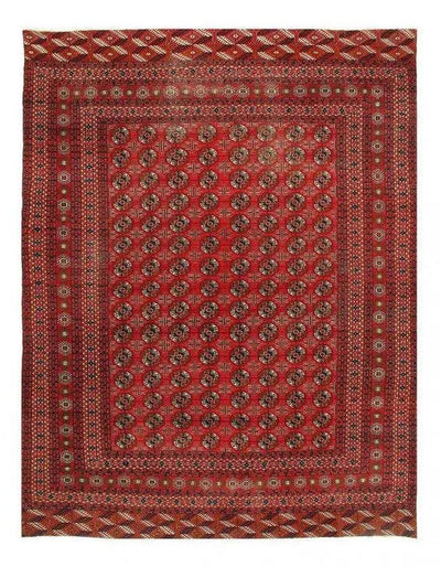 Red Fine Hand Knotted Bokhra Rug 9'1'' X 12'2''