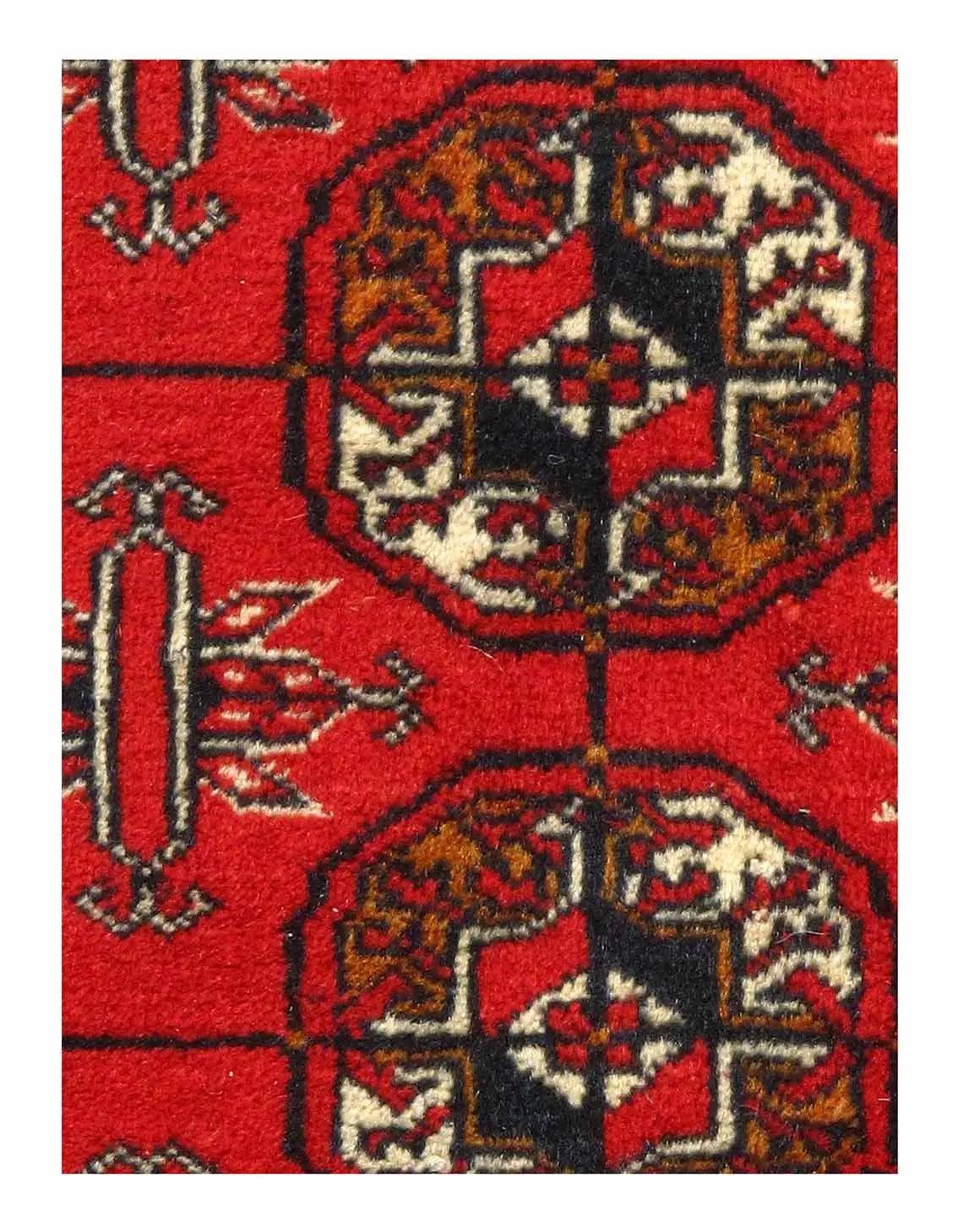 Red Fine Hand Knotted Bokhra Rug 9'1'' X 12'2''