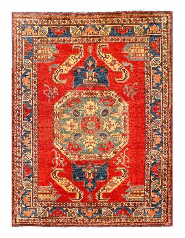 Canvello Red Fine Hand Knotted Kazak Rug 6'8'' x 9'6'' - Canvello