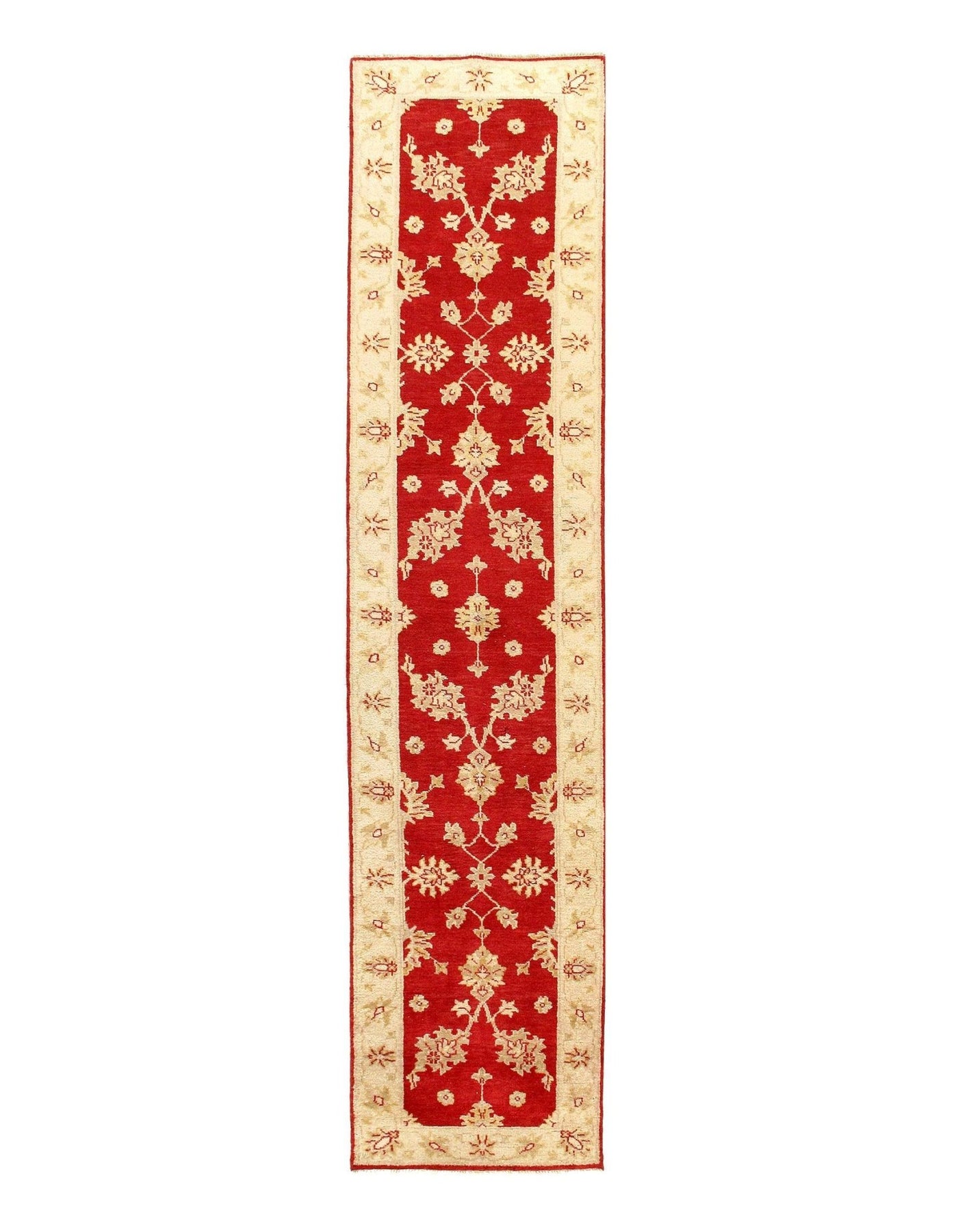 Canvello Red Fine Hand Knotted Oushak Runner 2'7'' X 11'7'' - Canvello