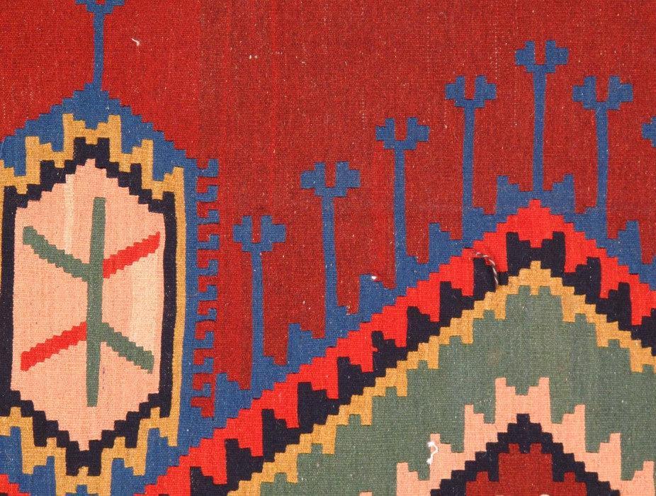 Canvello Red Fine Hand knotted Russian Kazak - 6'6'' X 10'11'' - Canvello