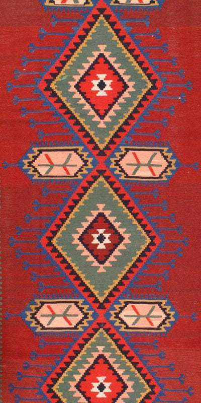 Canvello Red Fine Hand knotted Russian Kazak - 6'6'' X 10'11'' - Canvello