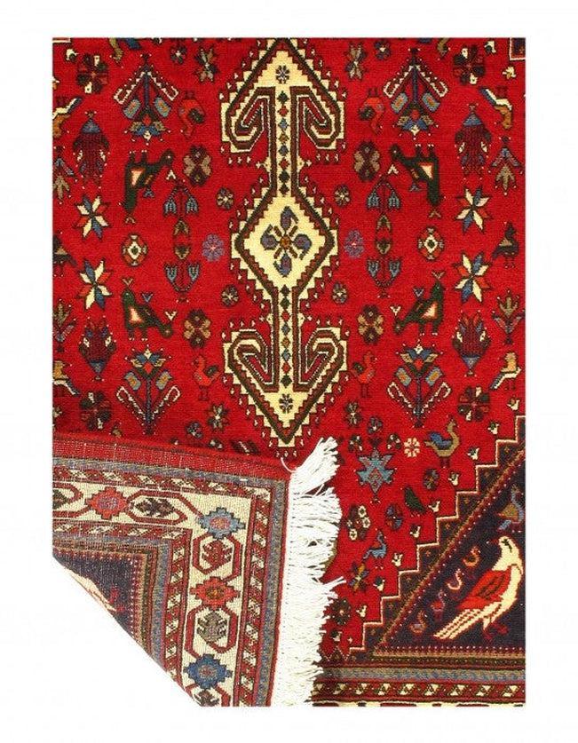 Canvello Red Fine Hand Knotted Silkroad Abadeh Rug - 3' X 5' - Canvello