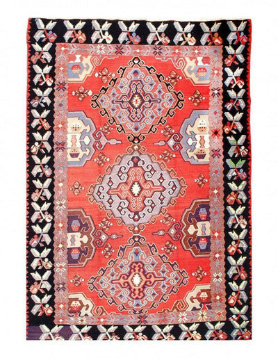 Canvello Red Fine Hand knotted Turkey Kazak7' X 10' - Canvello