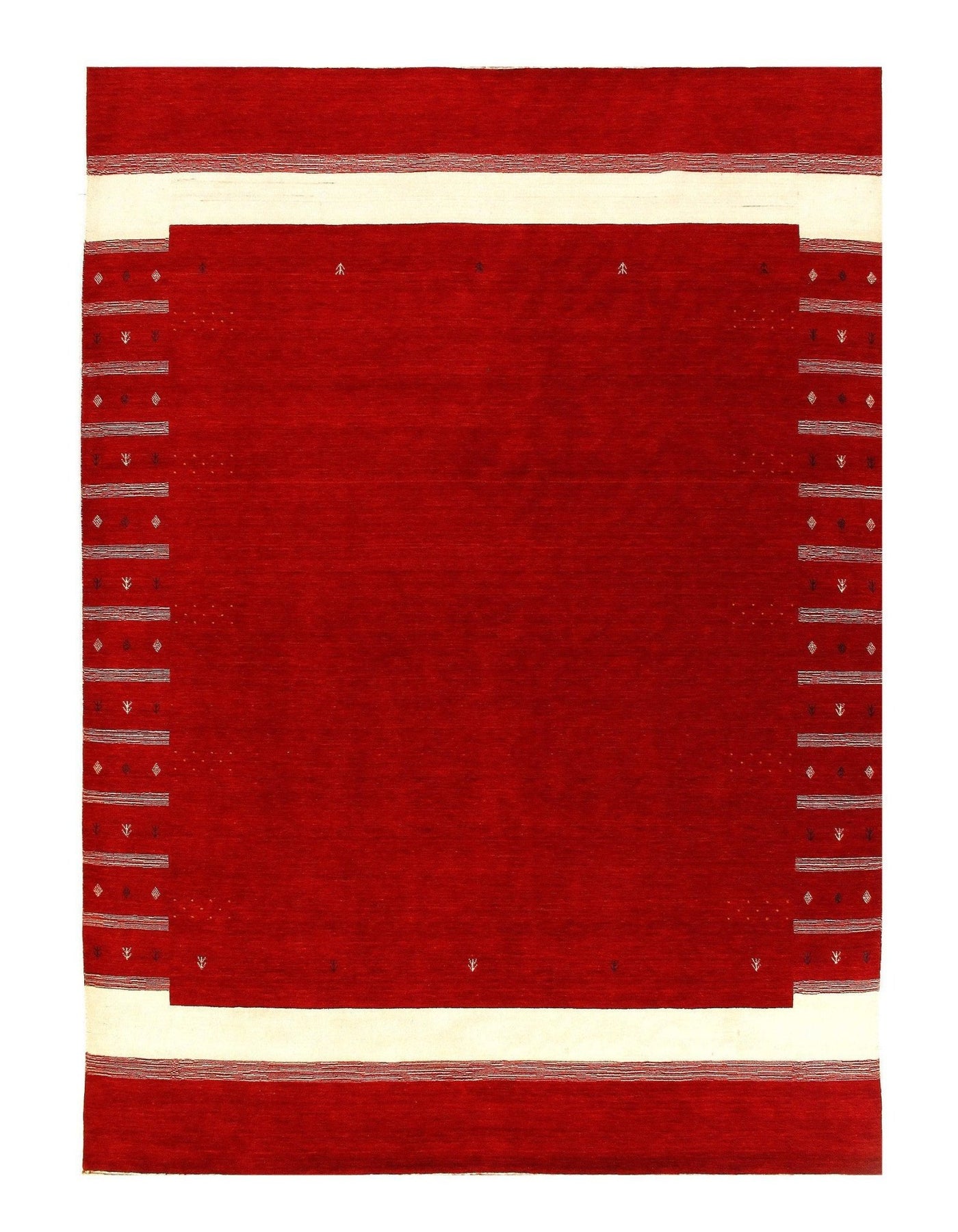 Canvello Red Fine Silkroad Hand Knotted Gabbeh Design 9' X 12' - Canvello