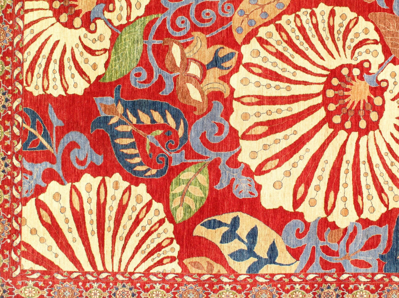 Canvello Red fine Suzani Rug - 8' x 11' - Canvello