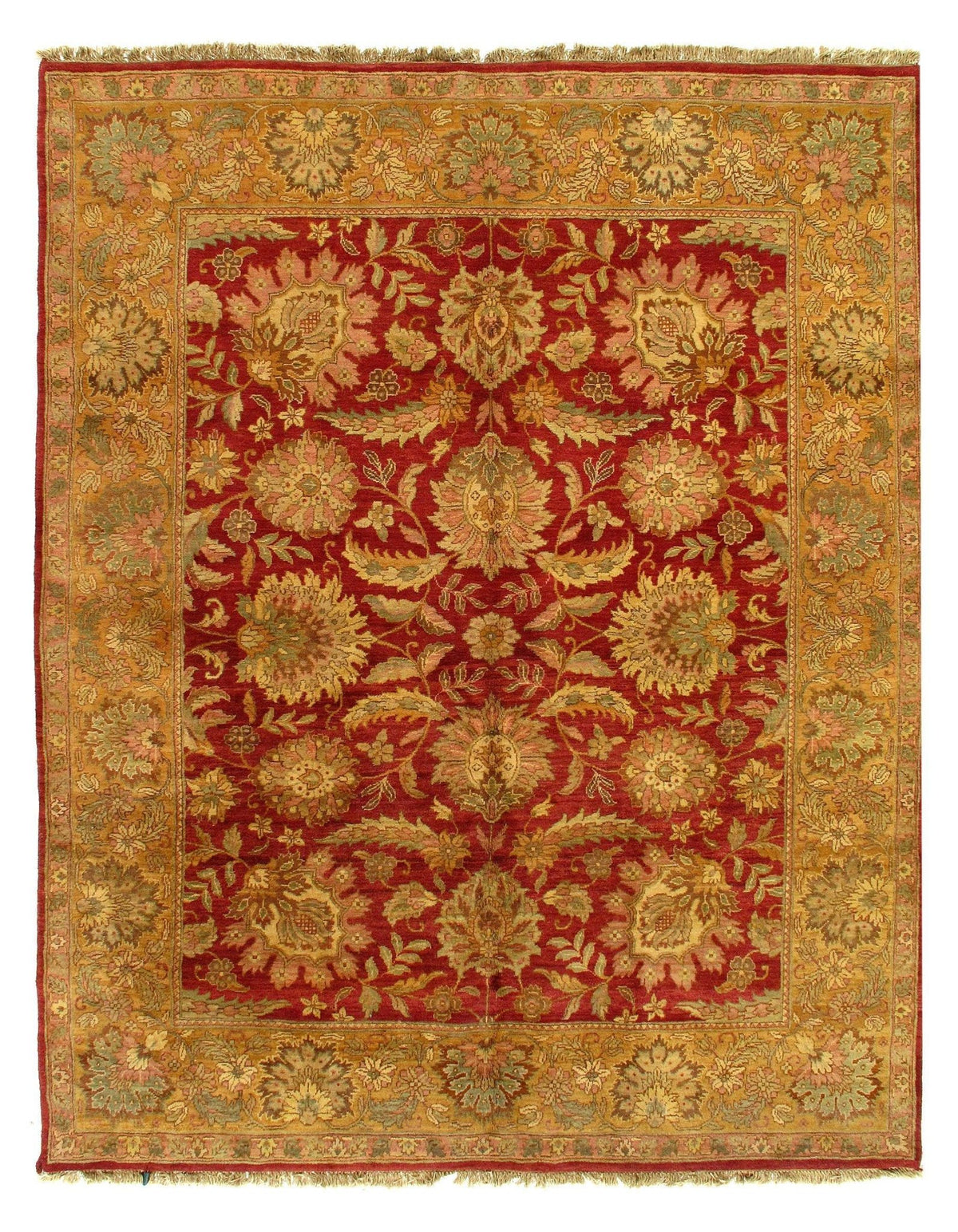 Alfombra Agra anudada a mano roja Canvello - 7'9" x 10'1"
