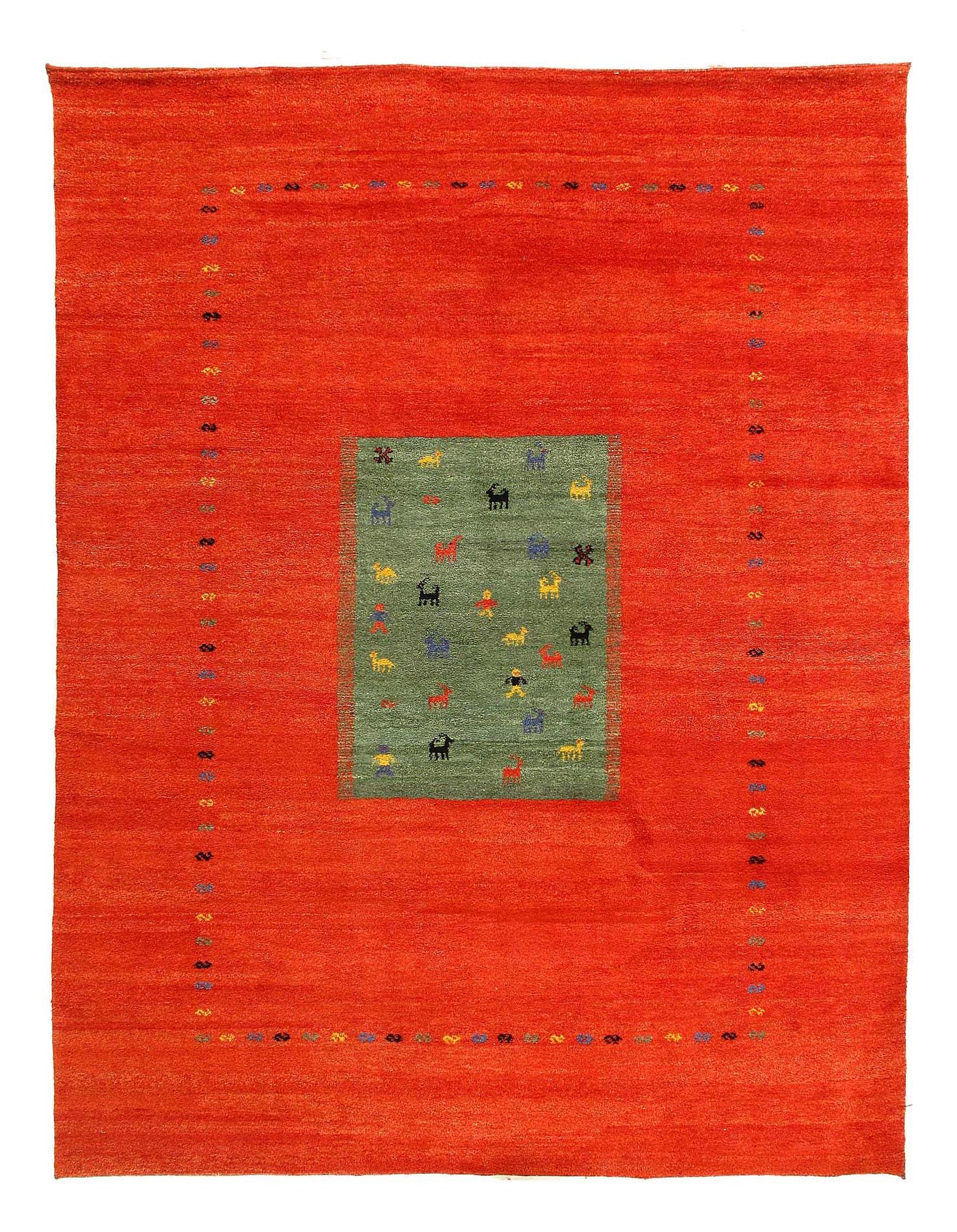 Canvello Red Hand Knotted Gabbeh - 8'7'' X 11'7'' - Canvello