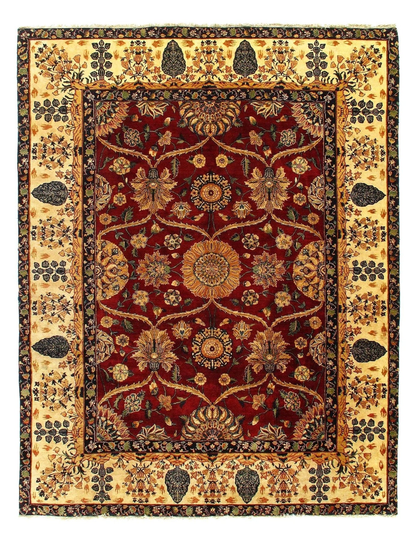 Canvello Red Indian Agra Rug - 8'3" X 10'8" - Canvello