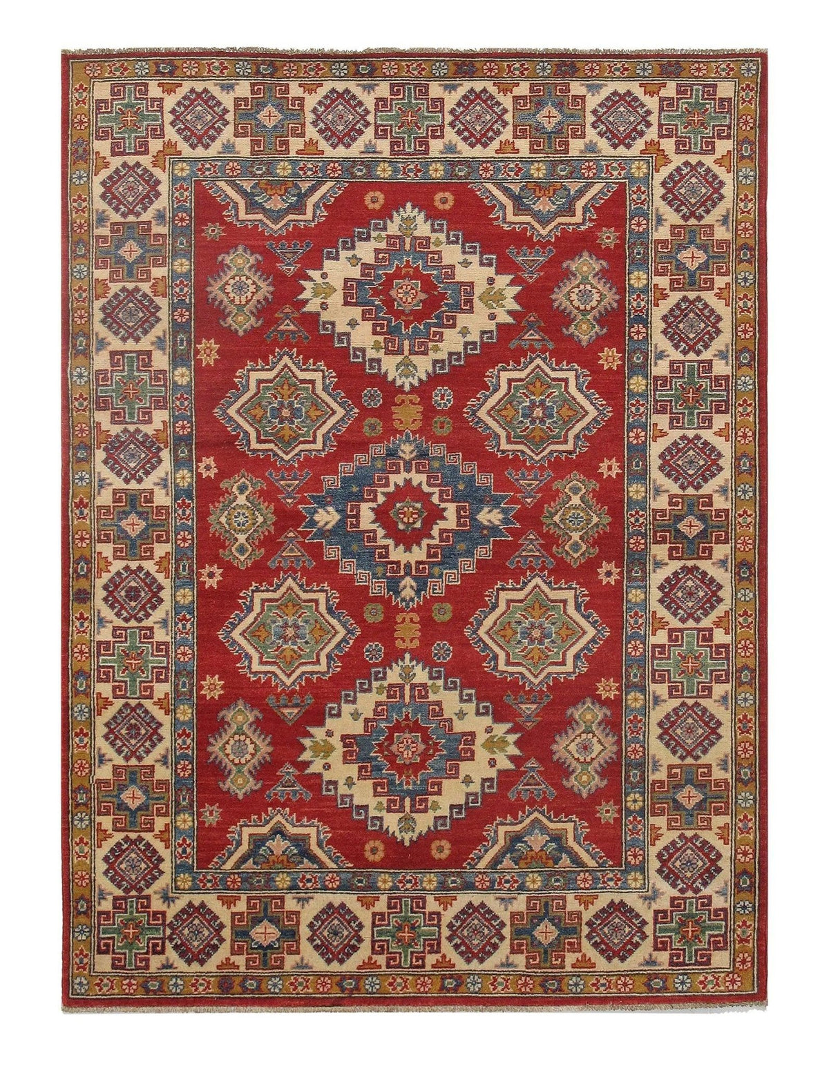 Alfombra Canvello Red Kazak Design - 5'1" X 6'7"