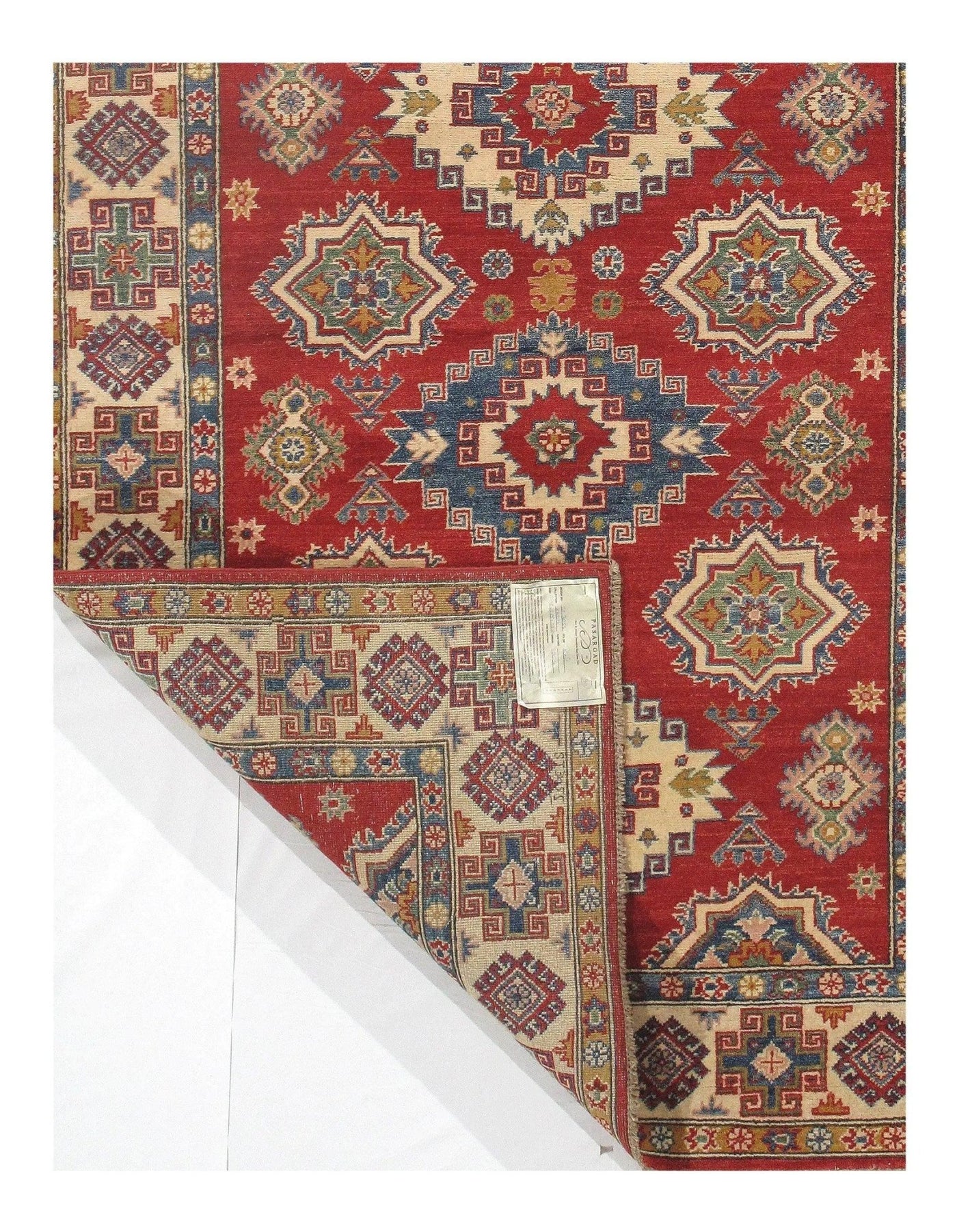 Canvello Red Kazak Design Rug - 5'1" X 6'7" - Canvello