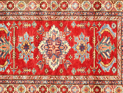 Canvello Red Pak Super Kazak Lamb's Wool Rug - 3' X 5' - Canvello