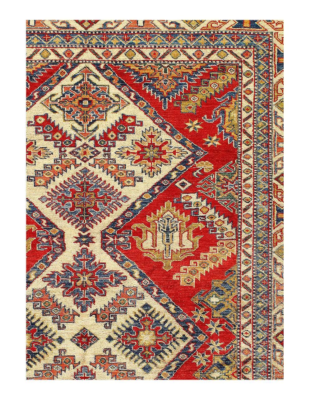 Canvello Red Pak Super Kazak Lamb's Wool Rug - 5' X 8' - Canvello