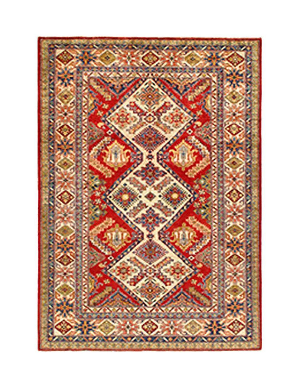 Alfombra de lana de cordero Canvello Red Pak Super Kazak - 5' X 8'