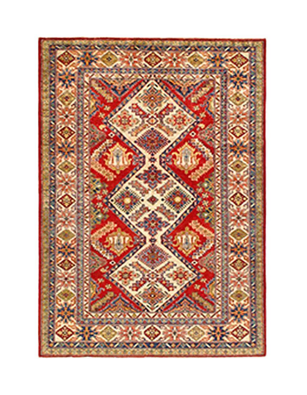 Canvello Red Pak Super Kazak Lamb's Wool Rug - 5' X 8' - Canvello