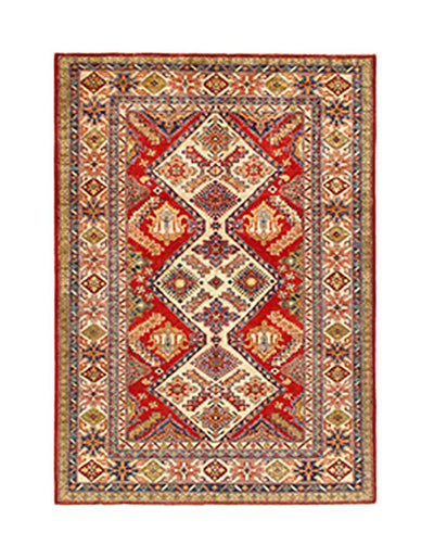 Canvello Red Pak Super Kazak Lamb's Wool Rug - 5' X 8' - Canvello