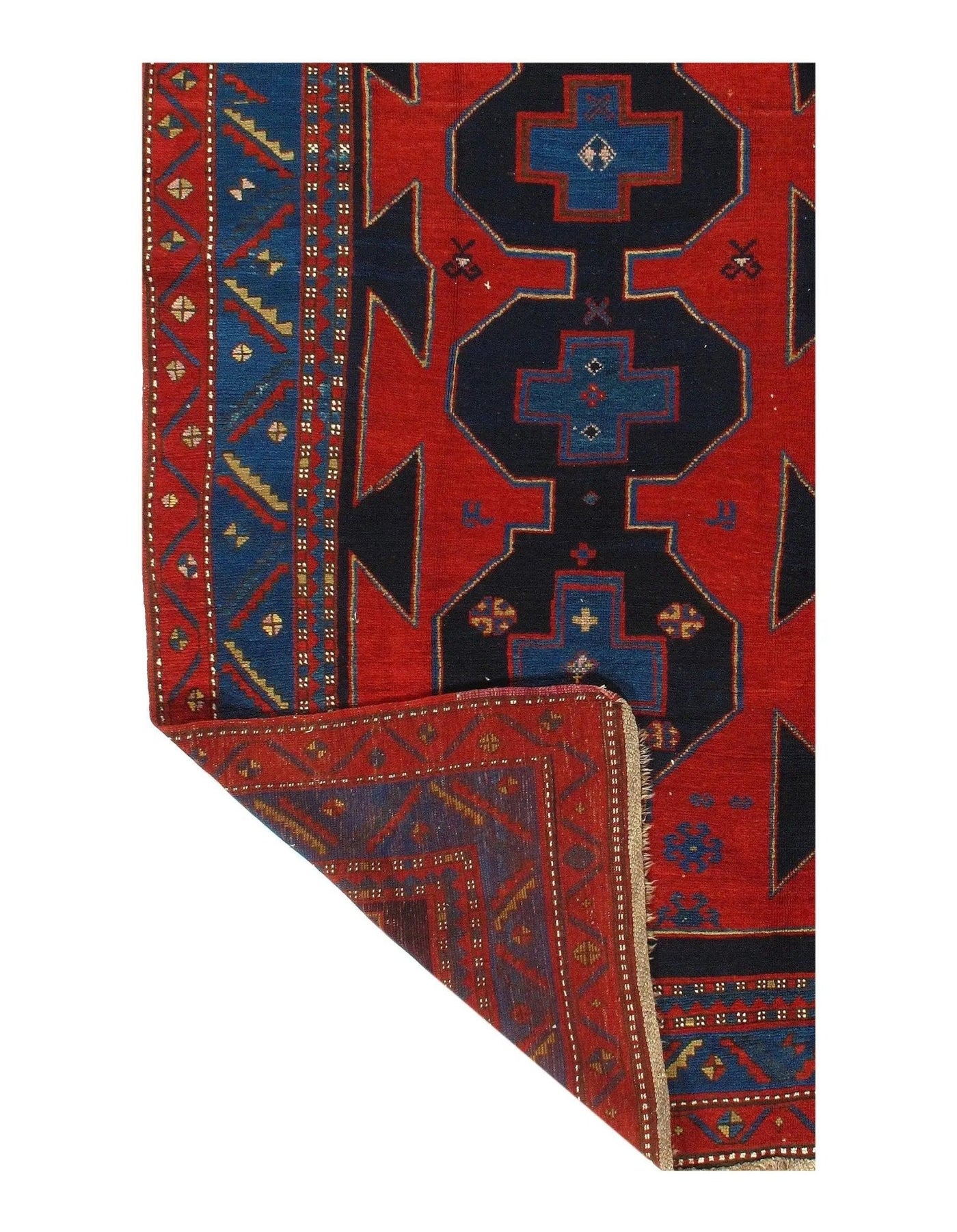 Canvello Red Russain Antique Kazak Rug - 5'6'' X 9'6'' - Canvello