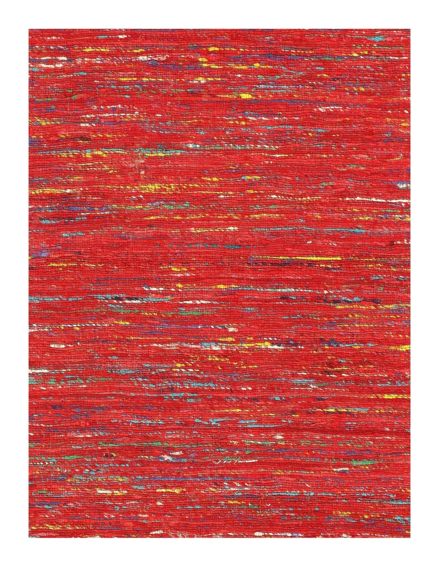 Canvello Red Sari - Silk Modern Flat Weave Runner 2'4'' X 10 - Canvello