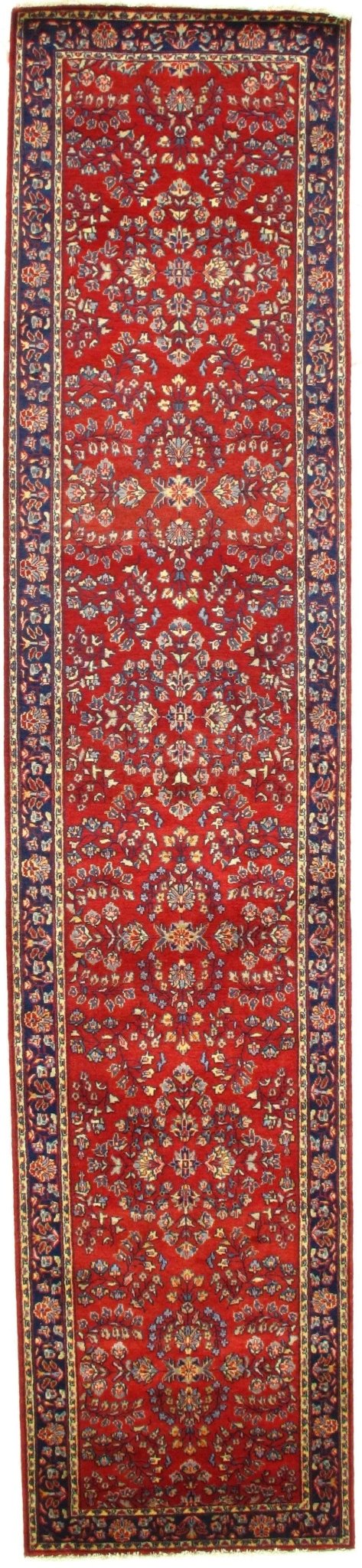 Canvello Red Sarouk Runner - 2'6''x 12' - Canvello