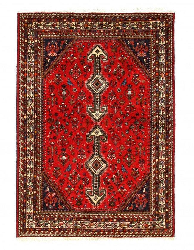 Canvello Red Persian Antique Afshar Rug - 5' x 7'