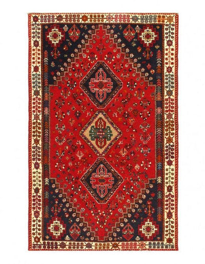 Canvello Red Silkroad Antique Hamadan Rugs - 5' X 6' 9'' - Canvello