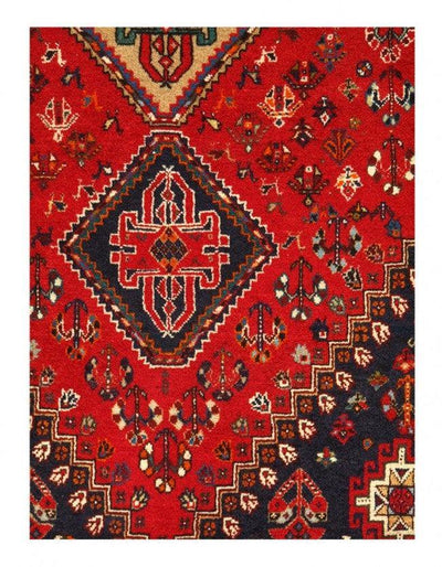 Canvello Red Silkroad Antique Hamadan Rugs - 5' X 6' 9'' - Canvello