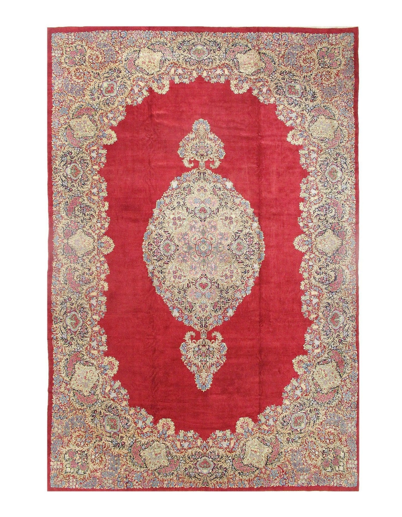 Canvello Red Silkroad Antique Kerman Rug - 13' X 19'8'' - Canvello