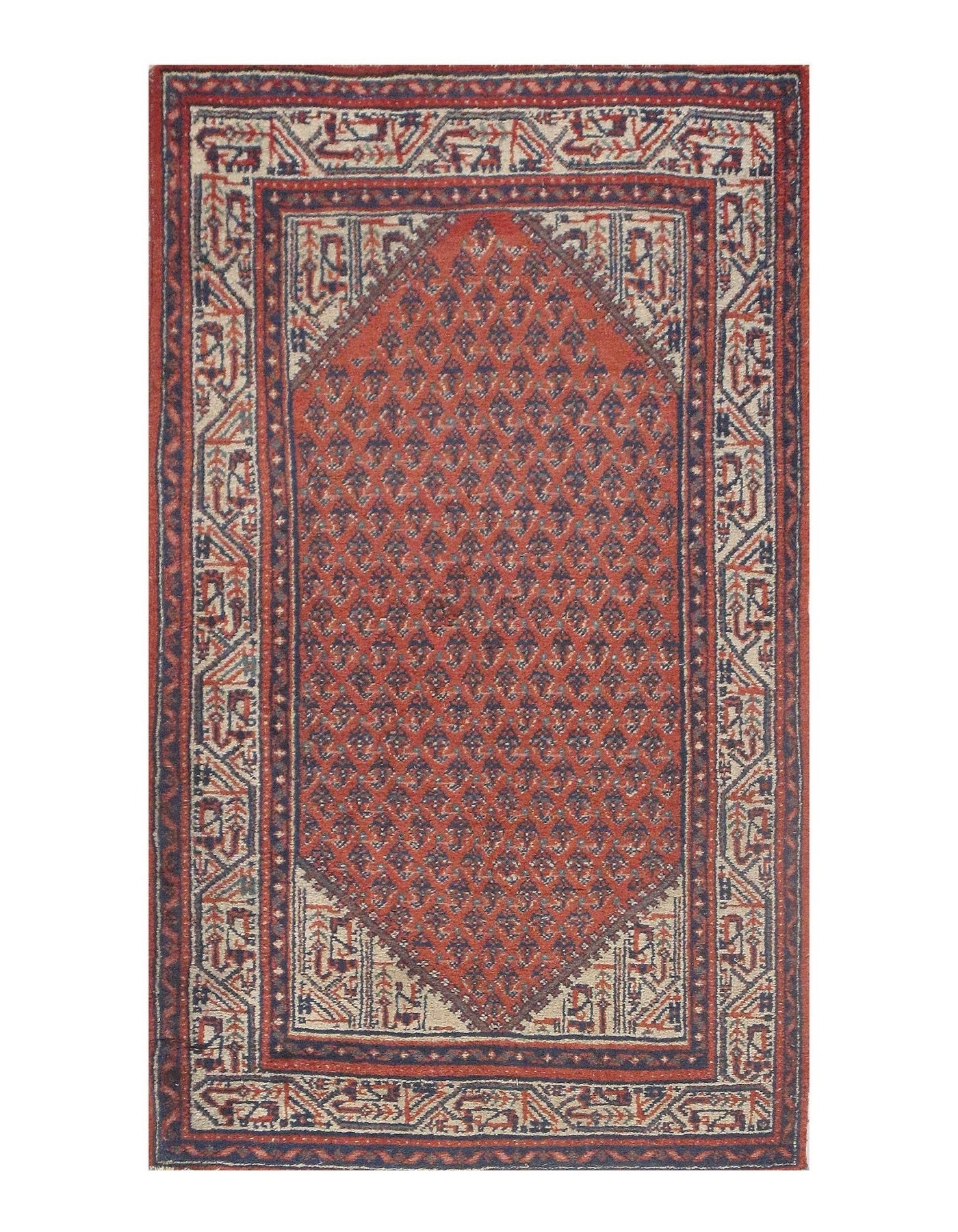 Canvello Red Silkroad Antique Sarouk Rug - 2'7'' X 4'4'' - Canvello