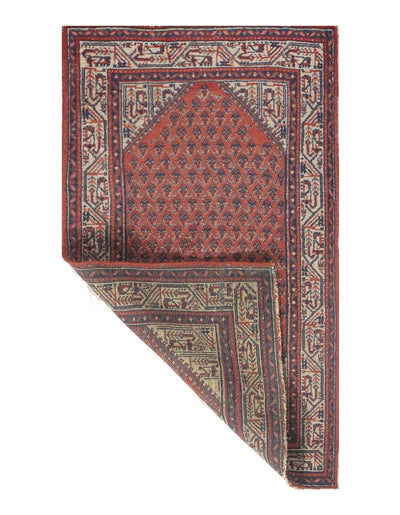 Canvello Red Silkroad Antique Sarouk Rug - 2'7'' X 4'4'' - Canvello