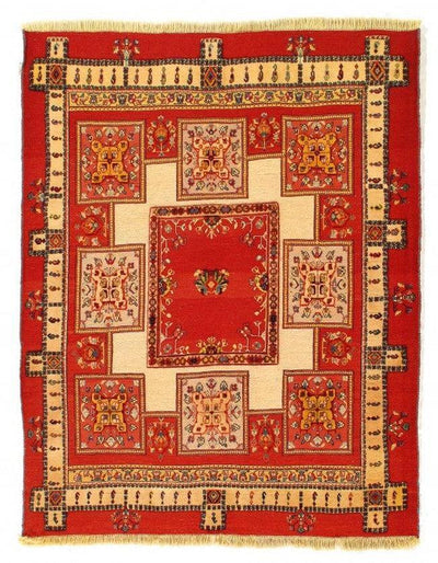 Canvello Red Silkroad Flat Weave Soumak Rug - 4'11'' X 6' - Canvello