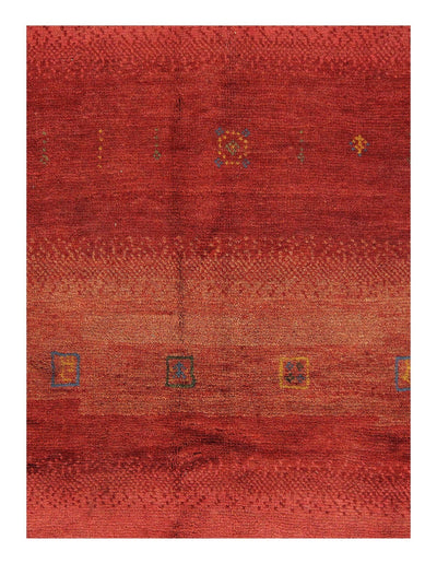 Canvello Red Silkroad Gabbeh Rug - 6'6" X 9'9" - Canvello