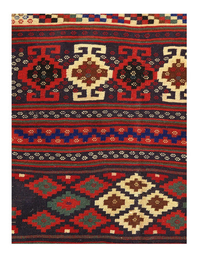 Canvello Red Silkroad Hand Knotted Bakhtiari Rug - 4'8'' X 6'11'' - Canvello