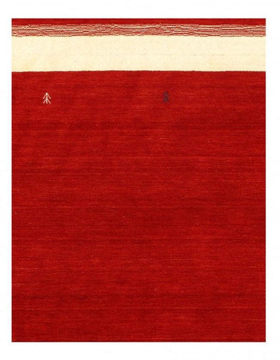 Red Persian Hand Knotted Gabbeh Design 8'6'' X 9'9''