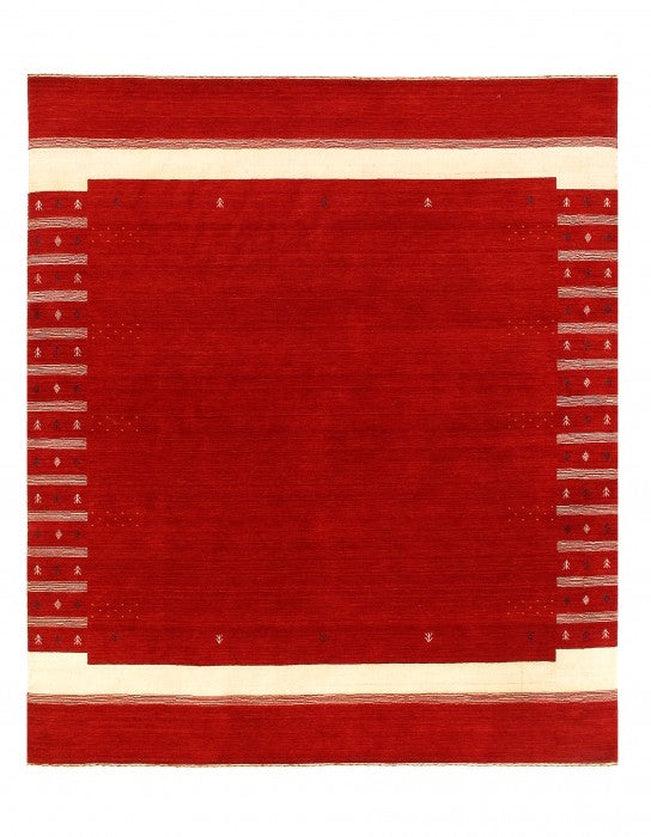 Canvello Red Silkroad Hand Knotted Gabbeh Design 8'6'' X 9'9'' - Canvello