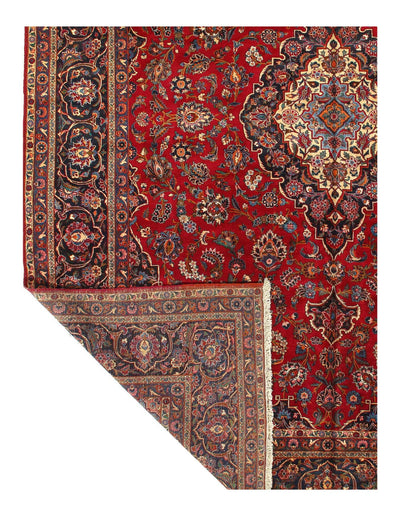 Canvello Red Silkroad Hand Knotted Kashan Rug - 10'11'' X 14'2'' - Canvello