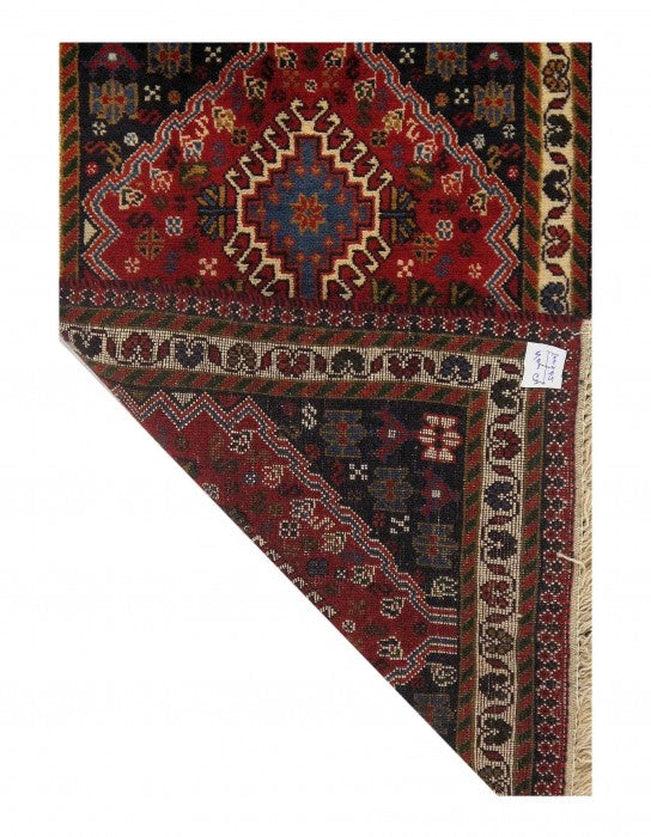 Canvello Red Silkroad Hand - Knotted Yalameh Rug - 2' x 3' - Canvello