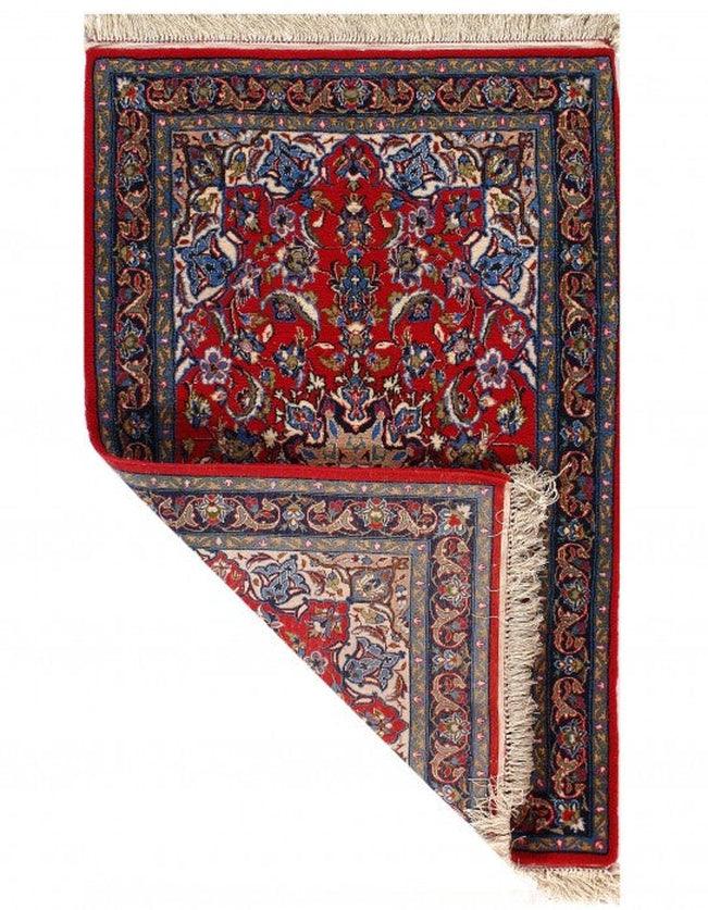 Canvello Red Silkroad Silk & Wool Isfahan Rugs - 2'5'' X 3'9'' - Canvello