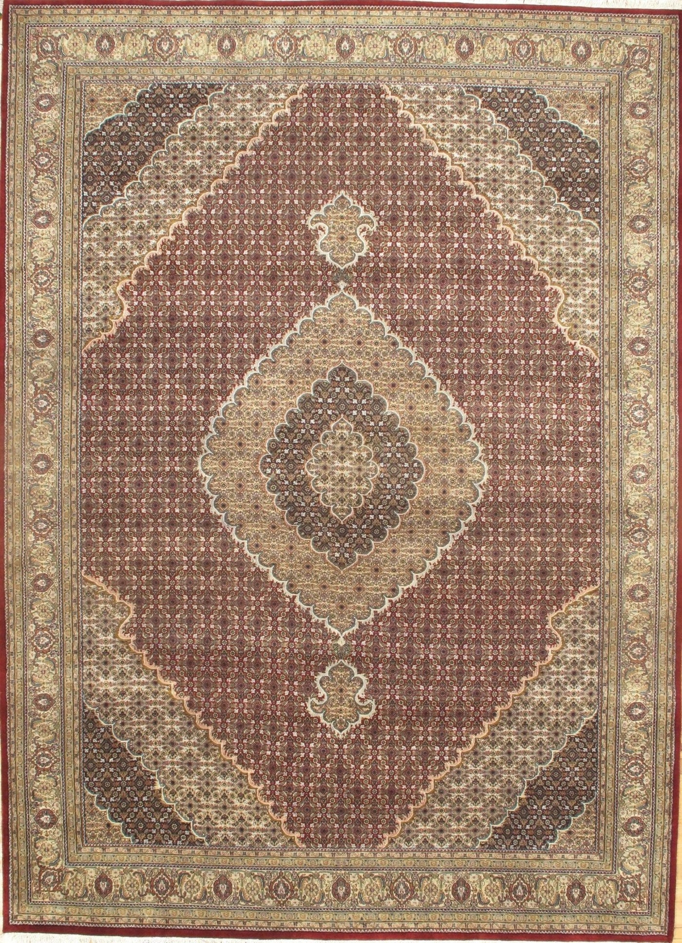 Canvello Red Silkroad Tabriz design Rug - 8' X 11' - Canvello