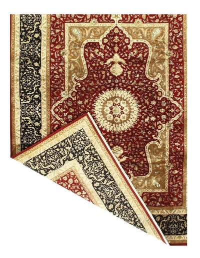 Canvello Red Silkroad Tabriz Design rug - 9' X 12' - Canvello