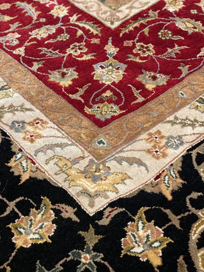 Canvello Red Silkroad Tabriz Design rug - 9' X 12' - Canvello