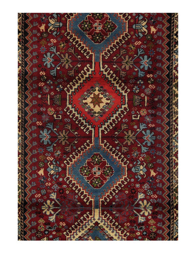 Canvello Red Silkroad yalameh Runner - 2'8' X 6'8" - Canvello