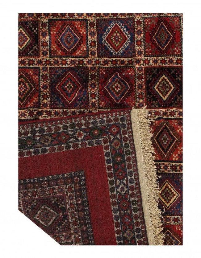 Canvello Red Silkroad Yalameh Vintage Wool Rug - 5' X 6'7" - Canvello