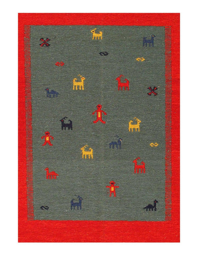 Canvello Red Sumac Gabbeh Design Rug - 8' X 10' - Canvello