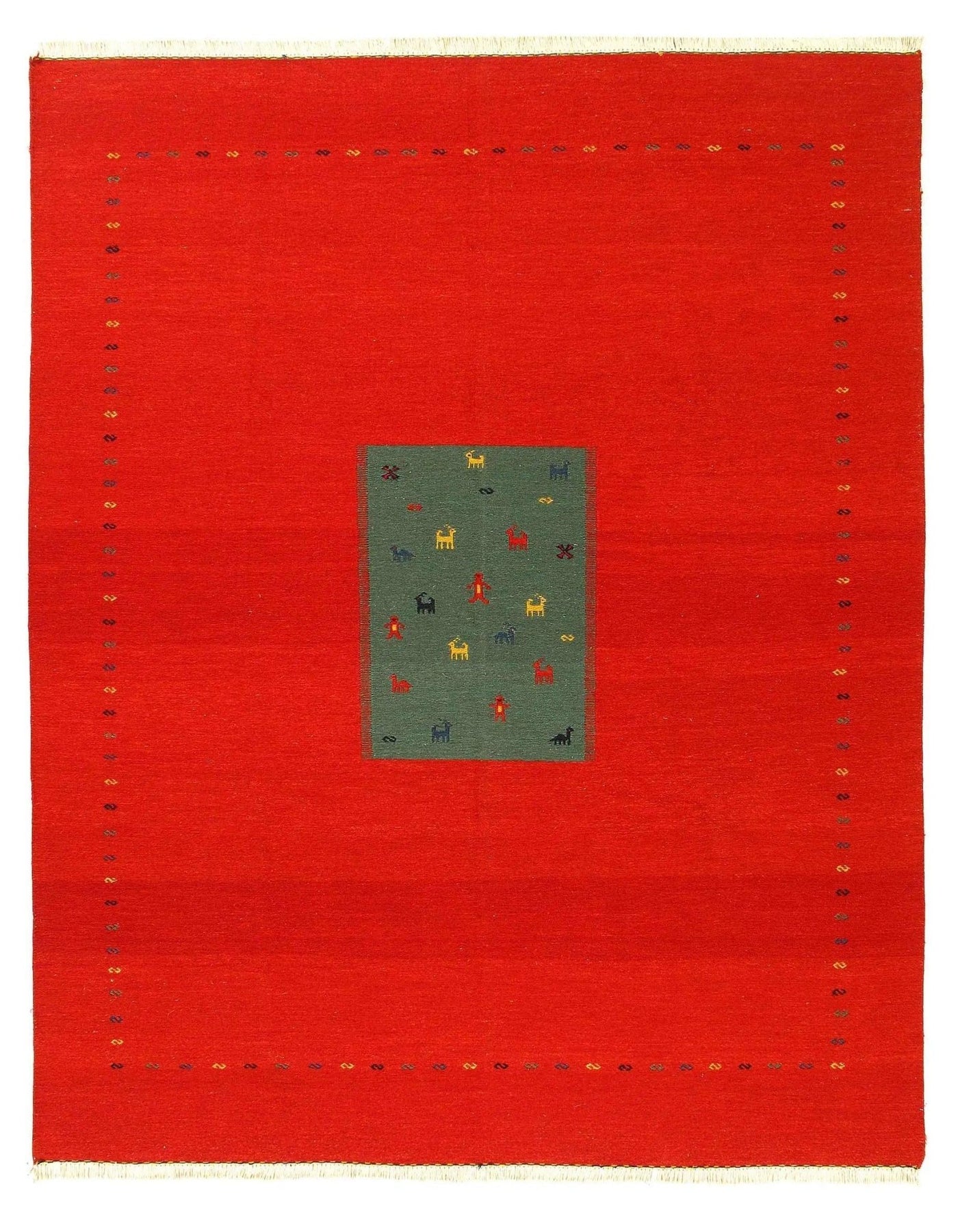 Canvello Red Sumac Gabbeh Design Rug - 8' X 10' - Canvello