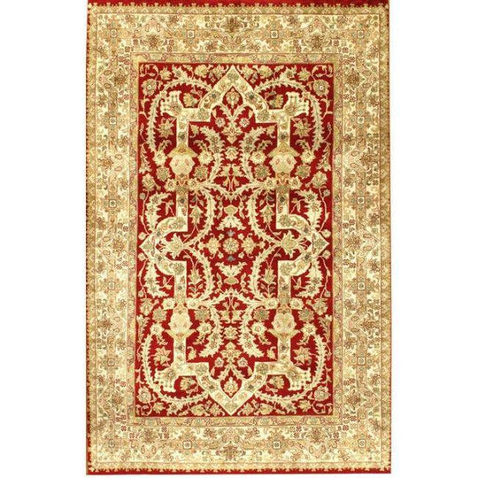 Alfombra Canvello Red Tabriz Design - 4' X 6'