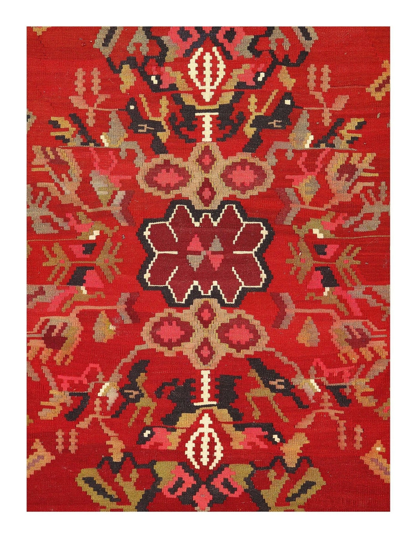 Canvello Red Turkish Antique Kilim 4'11'' X 8'8'' - Canvello