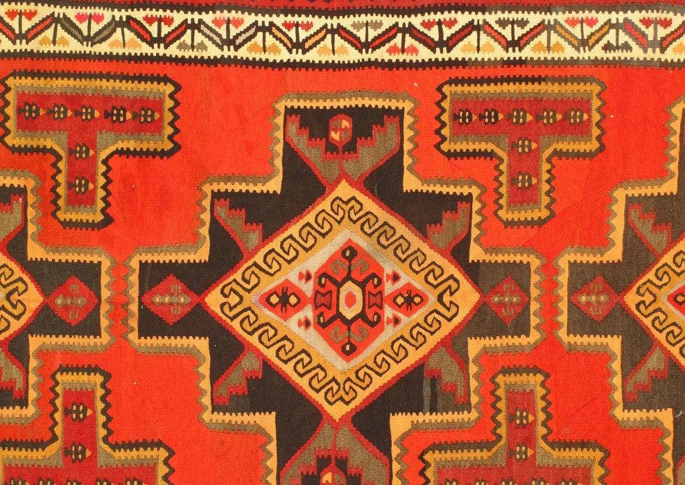 Canvello Red Vintage Silkroad Kilim Rugs - 5' x 10' - Canvello